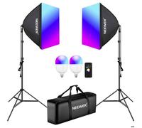 Neewer Kit d'éclairage Softbox NK800 24" RGB – 24W, 9 effets, App contrôle, CRI93+ TLCI98+