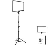 NEEWER NL-192AI Panneau d'éclairage vidéo LED 33 cm avec trépied et support pour photo à intensité variable Bicolore pour streaming de photographie et baladodiffusion, 3200-5600 K CRI97+ 2400Lux/0,5 m