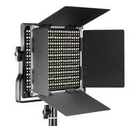 NEEWER 2 Packs 660 LED Lumière Dimmable Bicouleur et Support d'Eclairage:(2) 3200-5600K CRI 96+ LED Panneau avec Support U et Barndoor (2) Support de Lumière pour Studio Photo Vidéo, Infrarouge