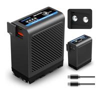 NEEWER NP-F970 10500mAh Batterie de Rechange avec USB C USB A & 2 Ports DC, Charge Rapide 30W PD, Charge Complète 4H, Batterie Remplace NP-F550 F750 F970 pour Caméscope Moniteur Éclairage, NW-F970D