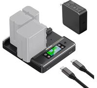 NEEWER NP-F970 Chargeur à 4 Canaux avec Consolidation Intelligente d'Alimentation,Compatible avec Sony NP-F550 750 Batterie NPF des Caméscope,Charge Rapide PD100W,Double Port USB C & écran OLED,NW-F4R