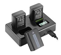 NEEWER NP-FW50 Lot de 3 Batteries et Chargeur de Rechange 1100 mAh NP-FW50 et Chargeur USB à Triple Emplacement Compatible avec Sony ZV-E10 A7 A7R A7RII A7II A7SII A7S A7RII A6300 A6400 A6500 RX10