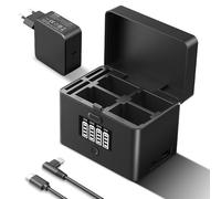 NEEWER NW-ZP4 2 en 1 Chargeur de Batterie USB pour NP-FZ100 et LP-E6, Charge Rapide 40W avec Chargeur PD 45W Compatible avec Sony A6700 A7III FX3 FX30 A7IV Canon EOS R5 Mark II 6D/II 5D/III 5D