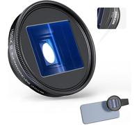 NEEWER Objectif Anamorphique Bleu 1,55x Compatible avec iPhone,Android,Samsung,Accessoire pour Téléphone avec Clip d'Objectif Fileté 17mm &Bague d'Adaptation Filtre 58mm,Effet Grand écran,LS-43 Ultra