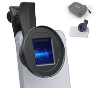 NEEWER Objectif d'appareil Photo anamorphique Bleu 1,55 x avec Clip fileté de 17 mm, 4 éléments, 4 Groupes, Grand écran 2.4:1, Effet de Photographie Mobile cinématographique Compatible avec iPhone