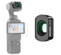 NEEWER Objectif Grand Angle 0,72 x FOV 112° Compatible avec DJI Osmo Pocket 3 Creator Combo Accessoires, Lentille Asphérique Action Cam Multicouche Magnétique, Cadre Métallique, 1 Protection, LS-70