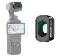 NEEWER Objectif Grand Angle 0,72 x FOV 112° Compatible avec DJI Osmo Pocket 3 Creator Combo Accessoires, Lentille Asphérique Action Cam Multicouche Magnétique, Cadre Métallique, 1 Protection, LS-70