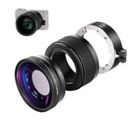 NEEWER Objectif Grand Angle Compatible avec Appareil Photo Canon G7X Mark III, 2 en 1 18mm HD Grand Angle & 10x Macro Objectif Supplémentaire avec Tube d'Extension, Adaptateur d'Objectif à Baïonnette