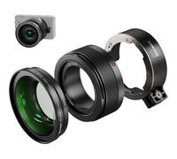 NEEWER Objectif Grand Angle Compatible avec Sony ZV-1 II (ZV-1 M2), 2 en 1 HD 18mm Grand Angle + Objectif Macro Additionnel 10x avec Bague d'Extension, Monture à Baïonnette, Accessoires Photo, LS-86