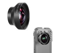NEEWER Objectif grand angle HD 18 mm 100° uniquement pour plaque arrière de filetage de 17 mm, grossissement 0,5x compatible avec SmallRig Neewer iPhone Samsung avec adaptateur d'objectif 17 mm, LS-42