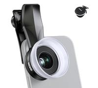 NEEWER Objectif Macro 10X avec Clip d'Objectif de Téléphone Fileté de 17mm & Pare-Soleil Diffuseur Amovible,pour Cage Téléphone Filetée de 17mm/étui Téléphone/Pince Téléphone/Plaque Arrière,LS-28 Pro