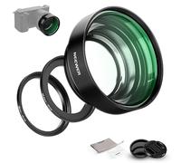 NEEWER Objectif Macro 22mm avec Anneau Adaptateur pour Photo de Près,Compatible avec Sony a5100 a6000 a6100 a6300 a6500 a6600 ZV-E10 Canon R7 R50 M200 M50 M5 M6 Kiss X10 & Objectif 49/46/40,5mm,LS-27