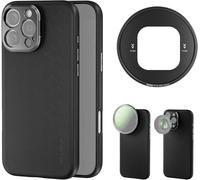 NEEWER PA084 Étui de Protection Robuste en TPU/PC Robuste avec Supports d'objectif de 17 mm, Adaptateur de Filtre de 67 mm, Cuir synthétique antidérapant, Compatible avec iPhone 16 Pro Max MagSafe