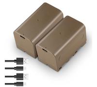 NEEWER Pack de 2 Batteries de Remplacement 4400mAh pour NP-F750, Charge Complète en 4h avec Port/Câble USB C,Rechargeable Caméra, éclairage Vidéo & Moniteur,Compatible avec Sony NP-F550 F750 F950 F970