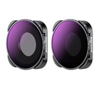 NEEWER Pack de 2 Filtre Variable ND4-32 & ND64-512 (Pack de 2),2-5 & 6-9 Arrêt Accessoire Filtre ND Verre Optique HD Multicouche Cadre Compatible avec GoPro Hero 9 10 11 12 Go Pro 13 Noir,sans Motif X