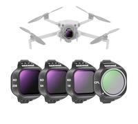 NEEWER Pack de 4 Filtres CPL ND Compatibles avec DJI Mini 5 Pro (CPL/ND16/ND64/ND256), Filtre Polarisant Circulaire à Densité Neutre, Accessoires de Photographie pour Drone