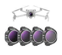 NEEWER Pack de 4 Filtres ND/CPL Compatibles avec DJI Mini 5 Pro Caméra Drone(ND8/CPL + ND16/CPL + ND32/CPL + ND64/CPL), Filtre Polarisé à Densité Neutre à Clipser, Accessoire Photographie Multicouches