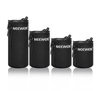 Neewer Pack de 4 Housse Objectif, Sacoche d'Objectif avec Néoprène Protecteur Epais pour objectif d'Appareil Photo DSLR (pour Canon, Nikon, Sony, ) Comprend : Petit, Moyen, Grand, Taille XL
