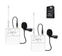 NEEWER Packs de 2 Microphones Cravate à Revers, Microphone Cravate à Condensateur Omnidirectionnel Filaire à Clipser, Compatible avec DJI Rode Wireless GO II, émetteur de Micro sans Fil, CM5
