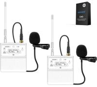 NEEWER Packs de 2 Microphones Cravate à Revers, Microphone Cravate à Condensateur Omnidirectionnel Filaire à Clipser, Compatible avec DJI Rode Wireless GO II, émetteur de Micro sans Fil, CM5