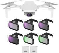 Neewer Packs De 6 Filtres Nd Compatibles Avec Dji Mini 4k/2 Se/Se/2/Mavic Mini,Nd4/8/16/32 Cpl Uv Multicouches Hd,Filtres À Densité Neutre,Accessoires Pour Drones,2 Chiffons De Nettoyage,Fl-B31