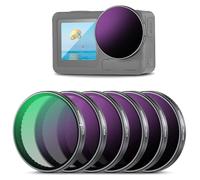 NEEWER Packs de 6 Filtres ND Compatibles avec DJI Osmo Action 3/4/5 Pro, ND8+ND16+ND32+ND64+ND1000+CPL, Accessoires de Caméra d'Action Polarisants à Densité Neutre,Verre Optique HD Multicouche, FL-A78