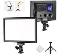 NEEWER Panneau LED Lampe 9'' pour Caméra Vidéo,4000 mAh USB-C, éclairage à Intensité Variable pour DSLR 3200K-5600K IRC95+, pour Studio Photo Mini Trépied de Bureau Chiffon de Nettoyage, NL-116AI