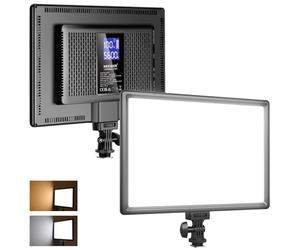 NEEWER Panneau Lumineux 192 LED, 20W Lumière Soft Ultra-Fine Bicolore Dimmable pour Caméra DSLR, Batterie Lithium Intégrée 8000mAh, 3200-5600K CRI97+ Éclairage pour Photo, Vidéo, Streaming en Direct