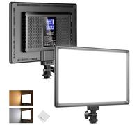 NEEWER Panneau Lumineux Vidéo 192 LED, 20W Ultra Fin, 8 000 mAh, Bicolore, Intensité Variable, éclairage Doux pour DSLR, 3 200K-5 600K, IRC97+, pour Studio, Diffusion en Direct, Chiffon de Nettoyage