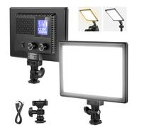 NEEWER Panneau Lumineux Vidéo LED 9", Éclairage Doux Réglable DSLR Camera, Batterie Rechargeable 4000mAh, Ports USB C, 3200K~5600K CRI95+ 600Lux pour Photo Vidéo Streaming, NL-116AI