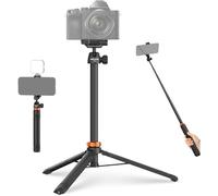 NEEWER Perche à selfie 59 pouces, compatible avec iPhone Canon Sony DSLR, petit support de bureau portable en métal avec rotule à 360° pour téléphone portable, enregistrement vidéo et tournage, TS04