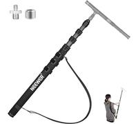 NEEWER Perche de Microphone Améliorée, 9.8ft/300cm, MS-300CB (Noir) | Perche Micro Téléscopique Fibre de Carbone, 5 Sections, 1/4" 3/8" 5/8" Adaptateurs de Vis,Sangles de câble,Sangle Épaule, Sac