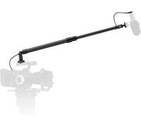 NEEWER Perche de Microphone en Fibre de Carbone, Extensible de 44 à 92 cm, câble TRS mâle vers Femelle intégré de 3,5 mm, Clou OTAN, Support de Griffe, Inclinaison à 180°, Charge maximale de 500 g