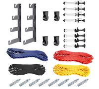 NEEWER Photography Système de Support d'arrière-Plan Manuel à 4 Rouleaux pour Montage Mural avec 2 Crochets à Quatre Plis,8 Barres d'extension,4 cha?nes,capacité de Charge par Rouleau: 22 lb/10 kg