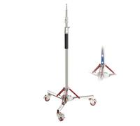 NEEWER Pied Lumineux Basics 1,3-3m à roulettes INOX,SC305B | Trépied Très Résistant,convient Anneaux Lumineux,Monolights,Charge Maximale 30kg