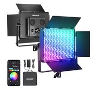 NEEWER PL60C RGB LED Panneau Vidéo Lumière APP/2,4G/DMX Contrôle, 60W 23000Lux/0,5m 2500K-10000K RGBCW Pro Éclairage de Studio/18 Scènes/V Alimenté par Batterie pour Enregistrement Streaming Extérieur