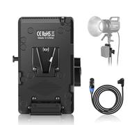 NEEWER Plaque Batterie à Montage en V avec Support Poteau Montage Super Clamp&Câble D Tap vers XLR à 3 Broche pour Alimentation éclairage Vidéo Continu Uniquement pour NEEWER FS:FS150B FS230B,PS008 K1