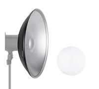 NEEWER Plat Beauté Réflecteur Aluminium 41cm Monture Bowens | Housse Diffusante Blanche Fournie,Compatible Flashs Studio Marque NEEWER
