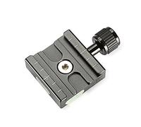 Neewer® Plateau Rapide 50 millimètres en Aluminium Clamp 3/8 pouces avec 1/4 pouce Adaptateur et Niveau à Bulle Intégré pour Benro Acratech Kirk Wimberley Gitzo Manfrotto RRS Arca Swiss