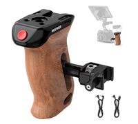Neewer Poignée latérale en bois avec déclencheur à distance de démarrage/arrêt d'enregistrement NATO - Filetage 6,35 mm et 9,5 mm - Réglage vertical - Charge de 10 kg - Compatible avec cage d'appareil