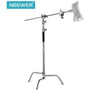 NEEWER C Stand Pro Robuste en Acier Inoxydable 100% avec Bras Boom,Hauteur Max 320cm Pour Lumière de Photographie avec Bras de Maintien de 128cm,2 Têtes de Grip pour Studio Monolight,Softbox, SC320