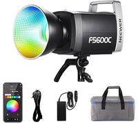 NEEWER Pro 600W RGB LED Vidéo Light APP/2.4G/DMX Control, 2500-7500K 52500lx/1m COB Éclairage Continu, CRI95+/TLCI97+ Projecteur avec Sac pour Studio Photographie Enregistrement Streaming, FS600C