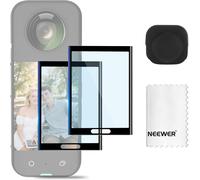 NEEWER Protection d'écran et d'Objectif Compatibles avec Insta360 X5 X4 Caméras d'action, Film de Protection d'écran Trempé (Packs de 2), étui de Protection en Silicone et Kit d'Accessoires, CA156