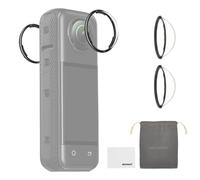 NEEWER Protections d'objectif X4 compatibles avec Insta360 X4 pour caméra,Lot de 2 pour Insta 360x4,Protections en Verre trempé HD Amovibles avec dureté 9H,avec Chiffon de nettoyage et étui,LPC01