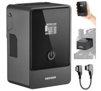 NEEWER PS099E Mini Batterie V Mount 6800mAh 99Wh 14,5V avec Câble D Tap/BP/65W PD Type C/USB A/Double DC/Écran OLED pour Caméra Caméscope, Compatible avec SmallRig BMPCC 4K 6K