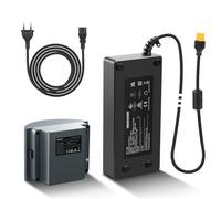 NEEWER Q300 Kit de Batterie Factice pour Q300 Flash Strobe avec Adaptateur d'Alimentation AC & Câble (Prise EU),12.6V 20A Remplacement de Batterie Q300, Protection Intelligente,Longueur 16.4ft,NT-Q300