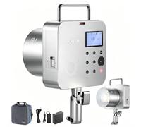 NEEWER Q4 400Ws 2,4GHz TTL Flash de Studio d'Extérieur (Nouveau Design)Compatible avec Godox, HSS 1/8000S/Batterie 2 800mAh/Lampe Pilote 30W/400 Flashes à Pleine Puissance/Monture Bowens/Monobloc,Gris