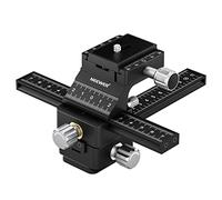 NEEWER Rail de Mise au Point Macro 4 Voies avec Plaque à dégagement Rapide pour Type Arca, Filetage 1/4" pour macrophotographie et Gros Plans, Compatible avec Appareil Photo Reflex numérique Canon