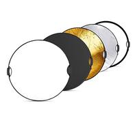 NEEWER Réflecteur De Lumière 80cm avec poignée & Filetage 3/8", Diffuseur De Lumière Rond Pliable 5 en 1,Translucide/Argent/Doré/Blanc/Noir pour L'Éclairage Photo en Studio Ou Extérieur, RF-80II
