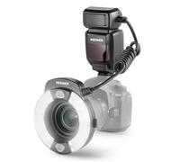NEEWER RF1-C Flash Annulaire Macro Compatible avec Canon, Flash Annulaire E-TTL 76W GN15 5600K, Sortie 1-1/128, Sync Avant/Arrière, Gels Couleur, Bagues Adaptation Objectif pour Macrophotographie